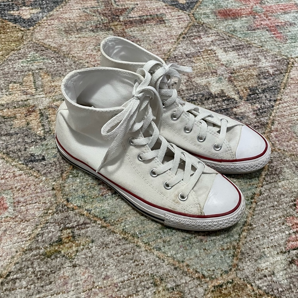 White high top sneakers